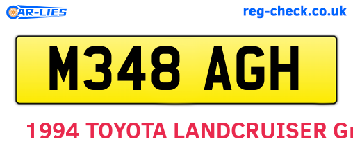 M348AGH are the vehicle registration plates.
