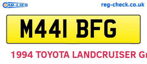 M441BFG are the vehicle registration plates.