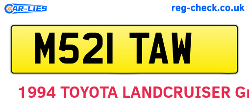 M521TAW are the vehicle registration plates.