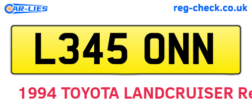 L345ONN are the vehicle registration plates.