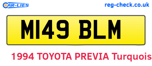 M149BLM are the vehicle registration plates.