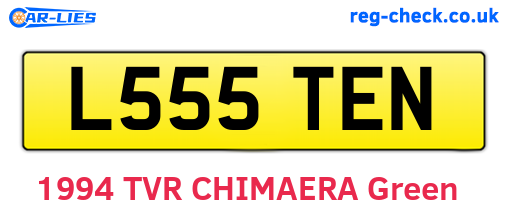 L555TEN are the vehicle registration plates.