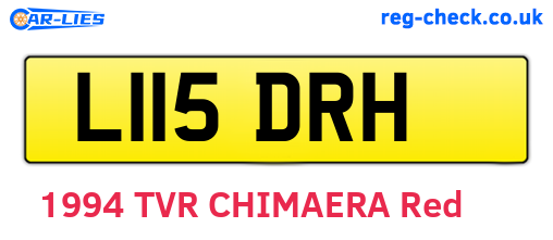 L115DRH are the vehicle registration plates.