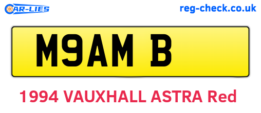 M9AMB are the vehicle registration plates.