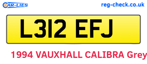 L312EFJ are the vehicle registration plates.