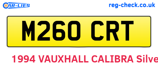 M260CRT are the vehicle registration plates.