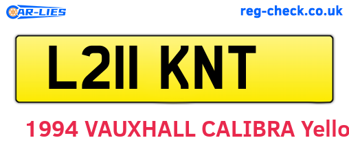 L211KNT are the vehicle registration plates.