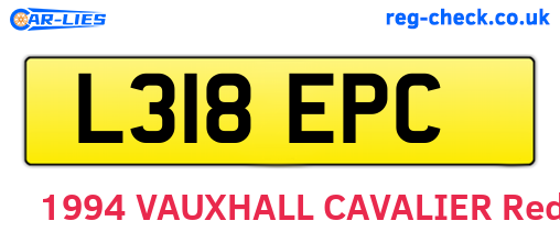 L318EPC are the vehicle registration plates.