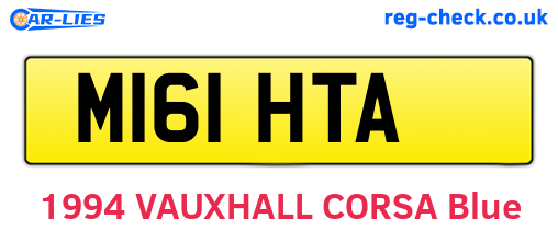 M161HTA are the vehicle registration plates.