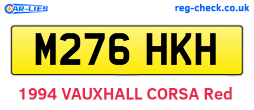 M276HKH are the vehicle registration plates.