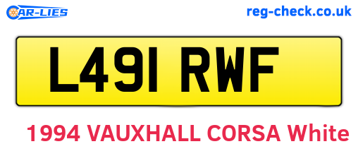 L491RWF are the vehicle registration plates.