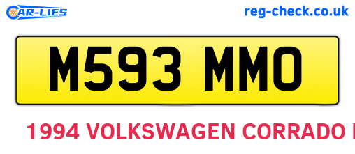 M593MMO are the vehicle registration plates.