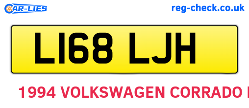 L168LJH are the vehicle registration plates.