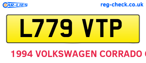 L779VTP are the vehicle registration plates.
