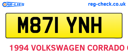 M871YNH are the vehicle registration plates.