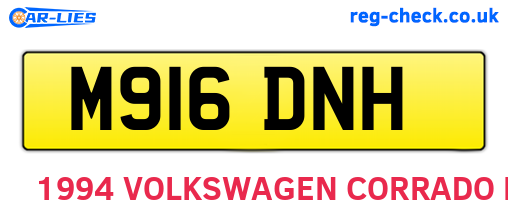 M916DNH are the vehicle registration plates.