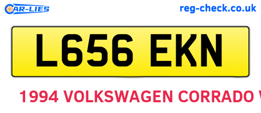 L656EKN are the vehicle registration plates.