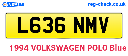 L636NMV are the vehicle registration plates.