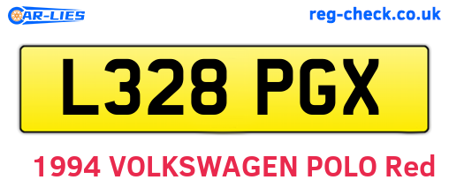 L328PGX are the vehicle registration plates.