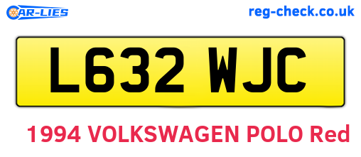 L632WJC are the vehicle registration plates.