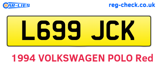 L699JCK are the vehicle registration plates.