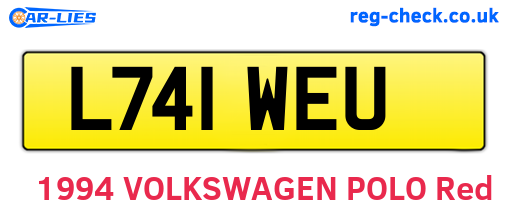 L741WEU are the vehicle registration plates.