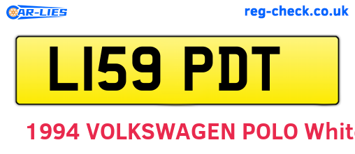 L159PDT are the vehicle registration plates.
