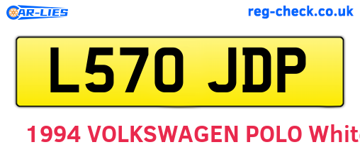 L570JDP are the vehicle registration plates.