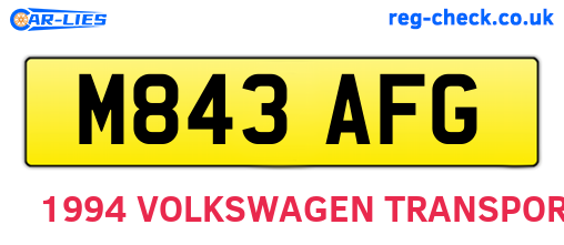 M843AFG are the vehicle registration plates.