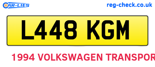 L448KGM are the vehicle registration plates.