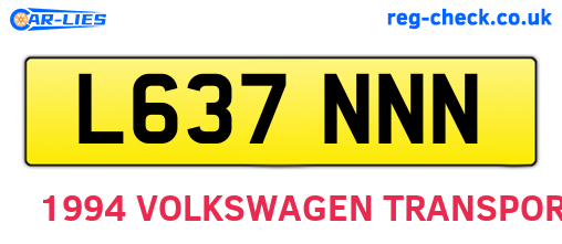 L637NNN are the vehicle registration plates.