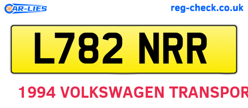 L782NRR are the vehicle registration plates.