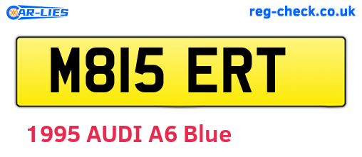 M815ERT are the vehicle registration plates.