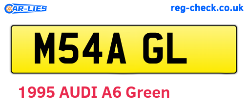 M54AGL are the vehicle registration plates.