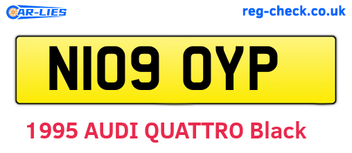 N109OYP are the vehicle registration plates.
