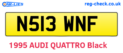 N513WNF are the vehicle registration plates.