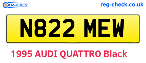 N822MEW are the vehicle registration plates.