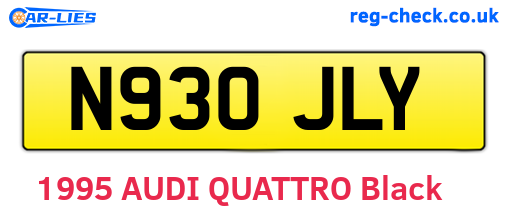N930JLY are the vehicle registration plates.