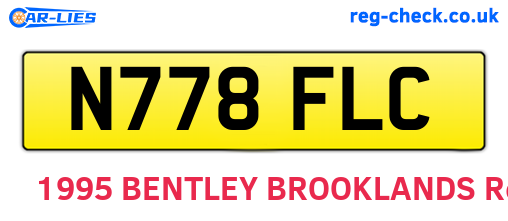 N778FLC are the vehicle registration plates.