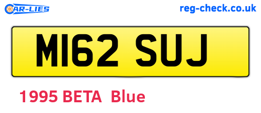 M162SUJ are the vehicle registration plates.