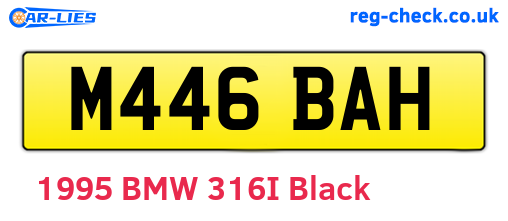 M446BAH are the vehicle registration plates.