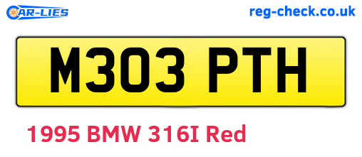 M303PTH are the vehicle registration plates.
