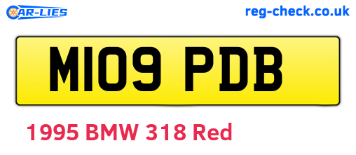 M109PDB are the vehicle registration plates.