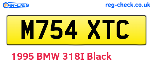 M754XTC are the vehicle registration plates.