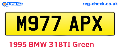 M977APX are the vehicle registration plates.