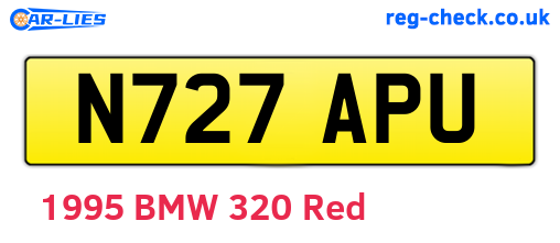 N727APU are the vehicle registration plates.