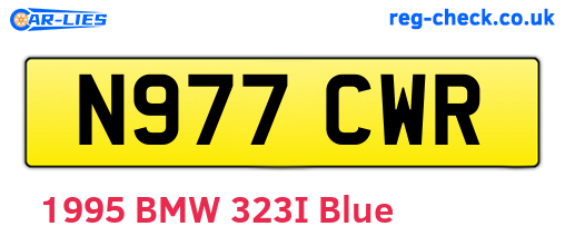 N977CWR are the vehicle registration plates.