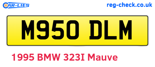 M950DLM are the vehicle registration plates.
