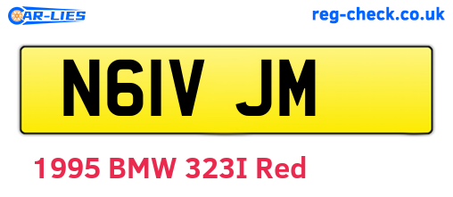 N61VJM are the vehicle registration plates.