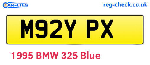 M92YPX are the vehicle registration plates.